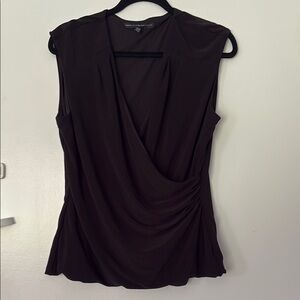White House Black Market Elegant Black Sleeveless Blouse